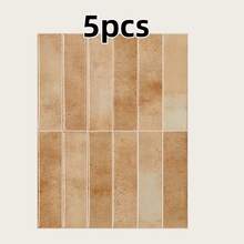 5pcs 3d Epoxy Resin Wall Stickers, Pu Self-Adhesive Kitchen And Bathroom High-Temperature Resistant Pet Tile Stickers And Wallpapers - Multicolor - View 7