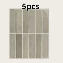 5pcs 3d Epoxy Resin Wall Stickers, Pu Self-Adhesive Kitchen And Bathroom High-Temperature Resistant Pet Tile Stickers And Wallpapers - Multicolor - View 7