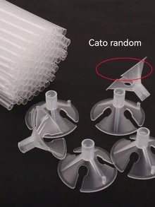 40Pcs, Plastic Balloon Fixing Buckle And Rod, Simple And Transparent Balloon Holder, Suitable For Party Use - Transparent - View 7