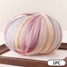 渐变色磨毛棉纱，适用于手工编织围巾、帽子和毯子。亲肤柔软，单股，粗4.0毫米，长458米，重200克。 - 彩色 - 查看 20