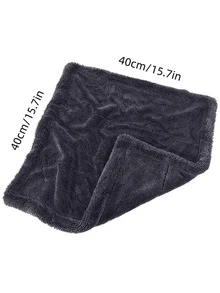 不留水痕、划痕或水渍的汽车擦车巾 - 大号优质超细纤维 - 双股捻绒无边设计，超大超强吸水清洁布，汽车美容专用超细纤维毛巾 - 黑色 - 查看 8