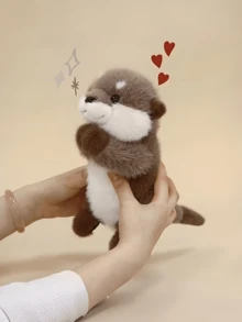 POKOJA LAND 可爱水獭造型毛绒玩具，填充水獭，触感柔软，非常适合作为送给女朋友的礼物，是女孩的理想之选，生日、节日、派对礼物，毛绒玩具收藏装饰品 - 彩色 - 查看 5