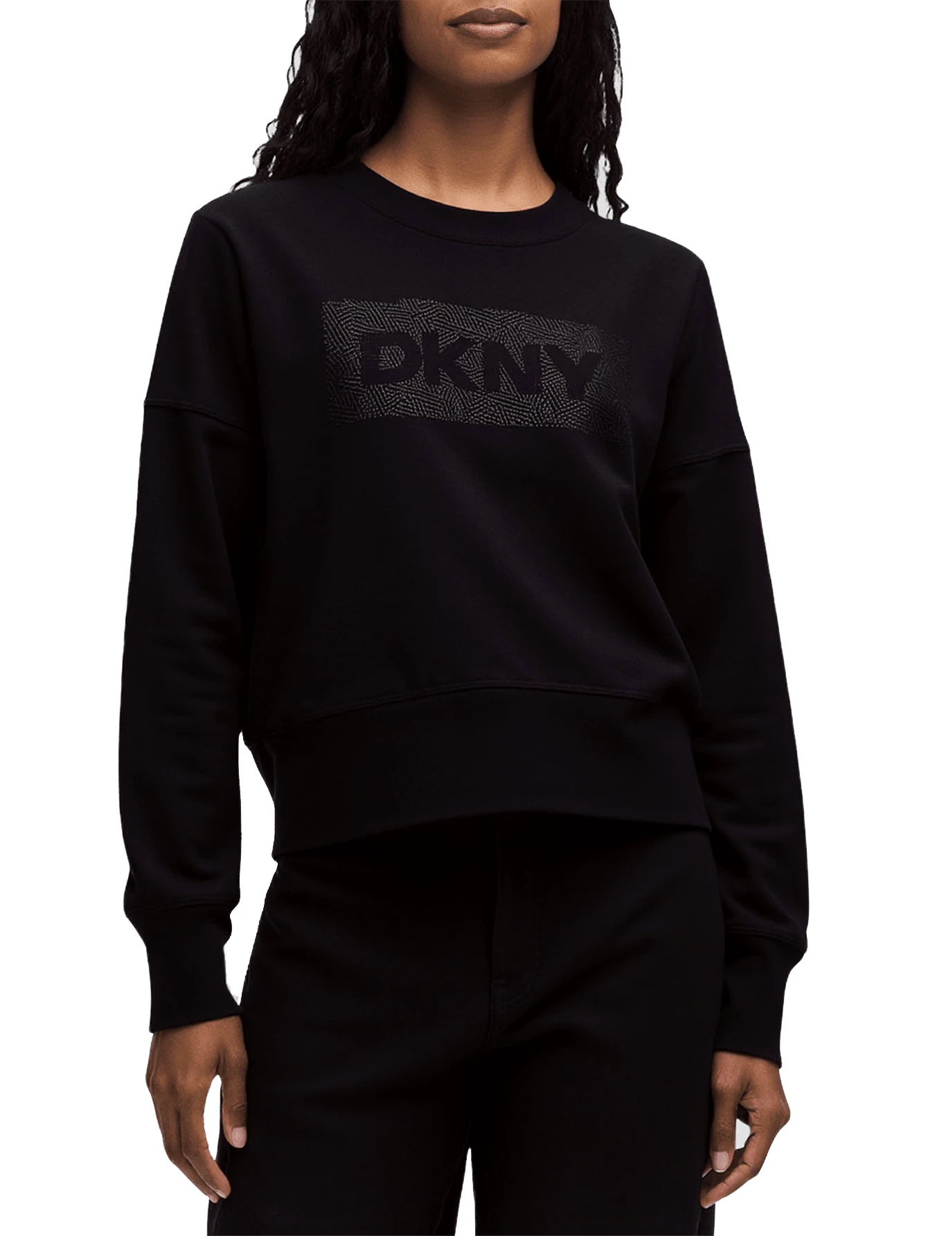 DKNY Women's Sweatshirt Black - Black - View 1