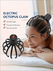 Teckwe Electric Scalp Massager 3 Modes, Cordless Portable Head Scratcher For Stress Relax, 360 Degree Head Massager - Black - View 1