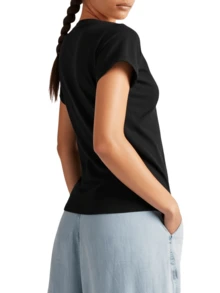 DKNY قميص نسائي أسود - الأسود - مشاهدة 2