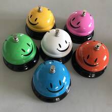 1 Pc Call Bell Desk Bell For Service Diameter Smile Face Service Bell For Desk School Bell With Metal Anti Rust Construction Front Desk Bell For Hotel Restaurant Office School - Multicolor - View 3