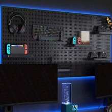 Punch-Free Pegboard, Wall Storage Rack, Easy Installation Household Hole Board Wall Shelf, Wall Hanging Storage Rack, Study E-Sports Room Storage Display Rack, Kitchen Storage Accessories - Multicolor - View 4