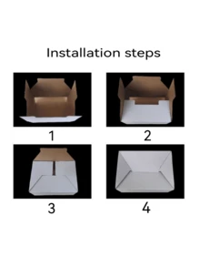 3个装，白色光面纸板投票箱，带投票口 - 6x6x6英寸，DIY主题意见箱，顶部标签可拆卸，适用于筹款活动、投票比赛、派对活动、嘉年华入口投票箱 - 彩色 - 查看 6