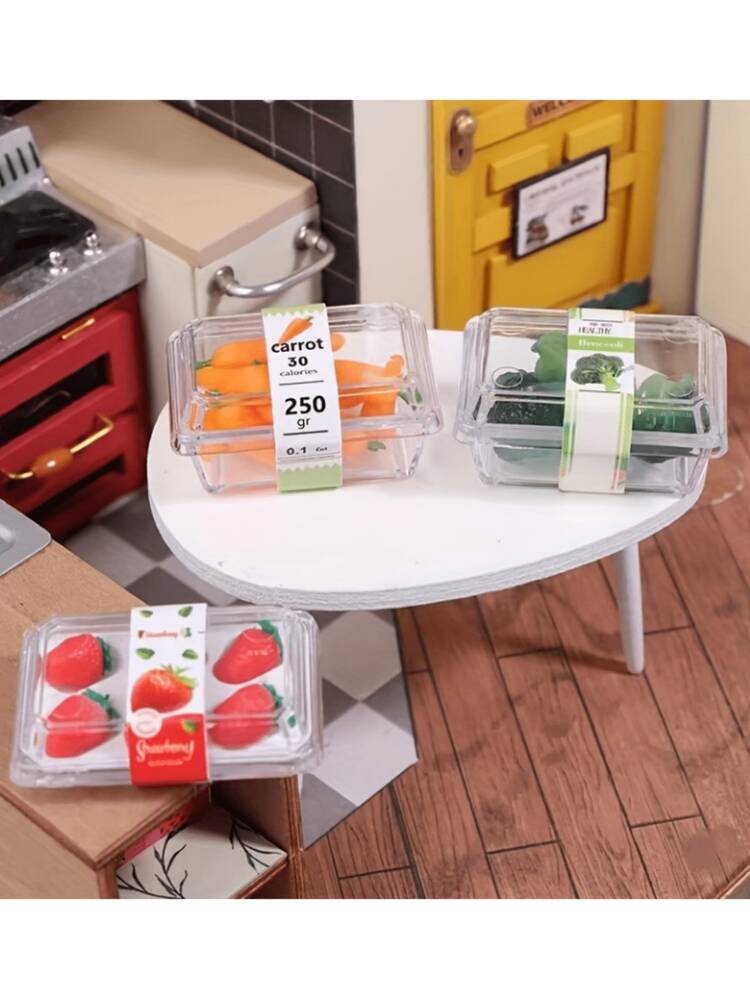 【手工制作】迷你水果蔬菜，适用于1/6和1/12比例的娃娃屋，是送给年轻人的完美礼物 - 彩色 - 查看 5