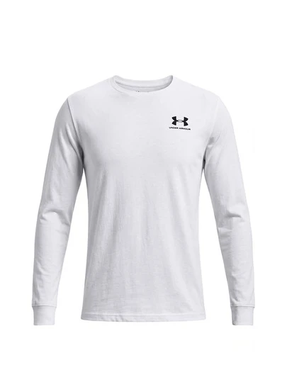 Under Armour Left Chest Men's Long Sleeve White