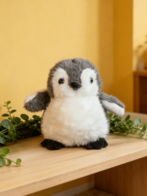 POKOJA LAND POKOJA LAND 可爱企鹅毛绒玩具，仿真小企鹅造型，灰白相间，适合作为家居装饰、节日礼物、生日礼物送给家人和朋友，也是儿童节、情人节、复活节等节日的理想礼物，春夏皆宜的毛绒收藏品。