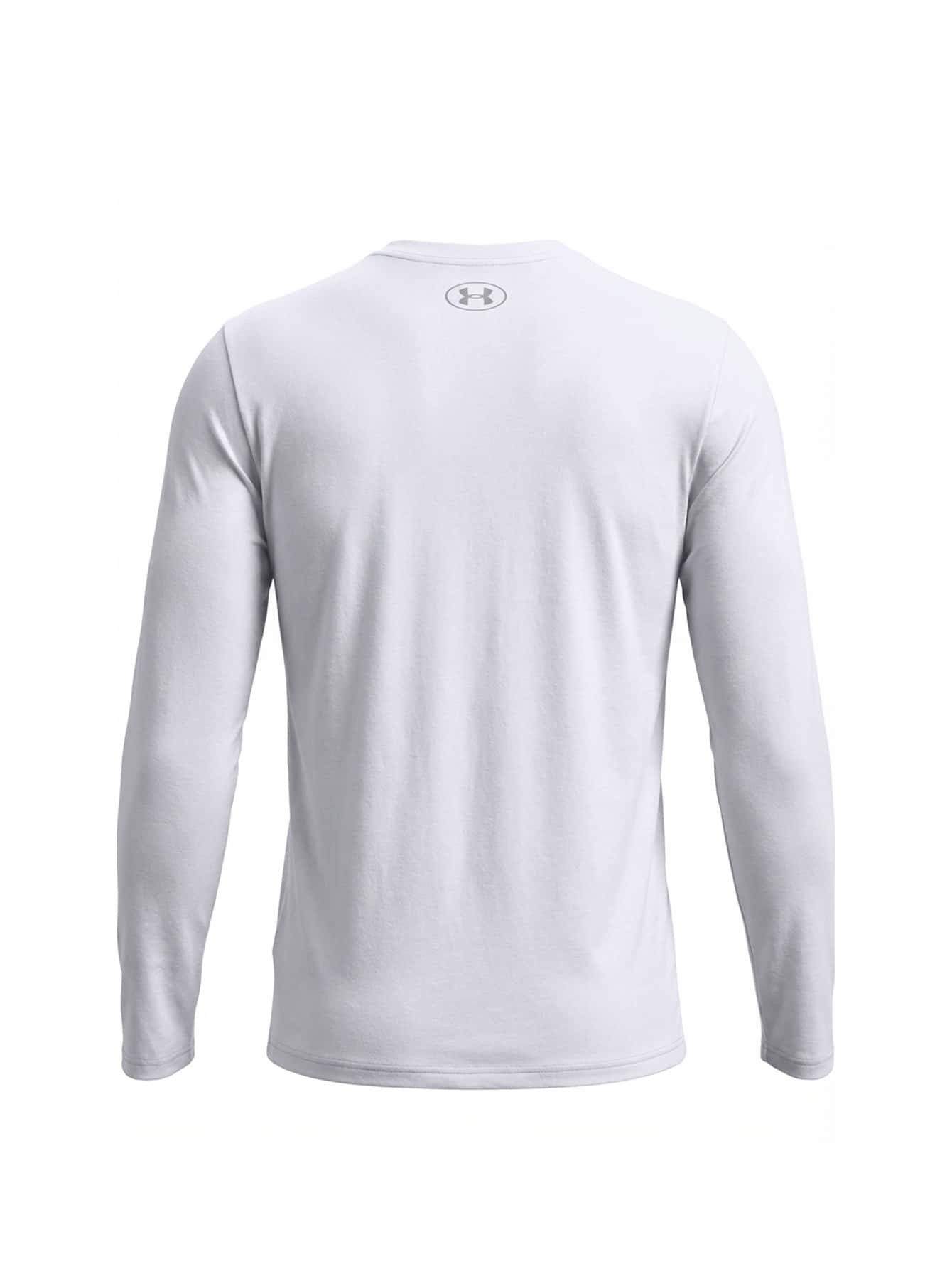 Under Armour Left Chest Men's Long Sleeve White - White /  / Black - View 2