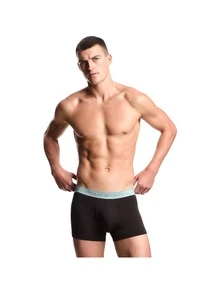 Armani Men's Trunks Elastic Waist Classic Fit Easy To Match Commuting Casual Gym EM000252-AF10776-M6131 - Black - View 2