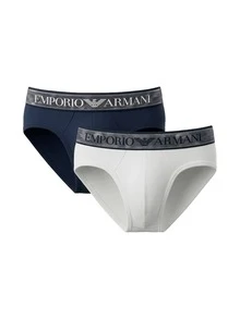 Armani 2 Pack Men's Trunks - Black/White - View 1