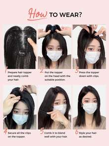 الحرير قاعدة العذراء الإنسان الشعر توبر بني داكن أعلى هيربيسي الهواء الانفجارات القبعات العالية على التوالي مع قطعة شعر عالية الانفجارات للنساء لون بني - S4 - مشاهدة 9