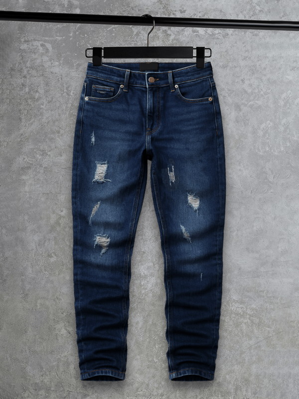 Jeans niño  denim stretch con cordón cintura ajuste cómodo casual urbano temporada primavera verano