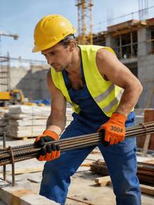 Men's Winter Work Gloves (4 Pairs) Waterproof Nylon Thermal Lined Anti-Slip Cold-Resistant Wear-Resistant Washable Heavy-Duty With Secure Grip For Construction Gardening Hiking Camping Skiing Snow Shoveling Heavy Industry Daily Cold Weather Work - Multicolor - View 8