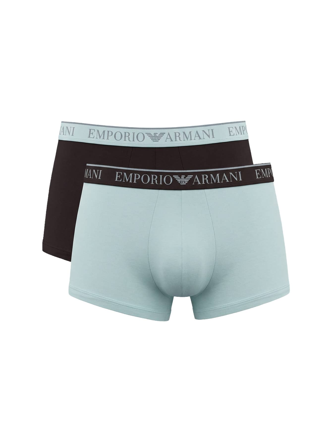 Armani Men's Trunks Elastic Waist Classic Fit Easy To Match Commuting Casual Gym EM000252-AF10776-M6131 - Black - View 1