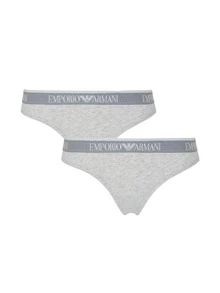 Armani 2 Pack Women's Briefs - Grey - View 1