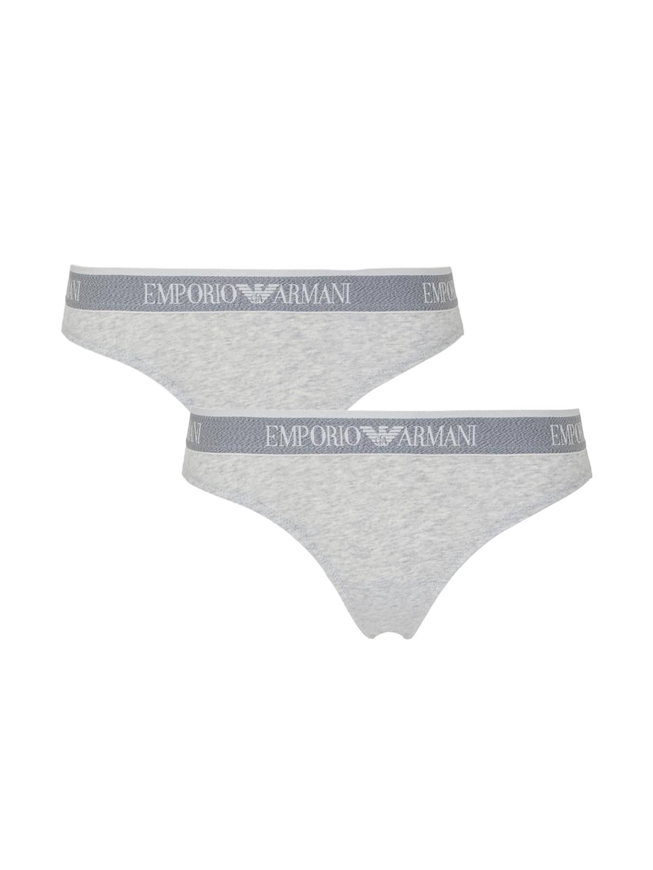 Armani 2 Pack Women's Briefs - Grey - View 1