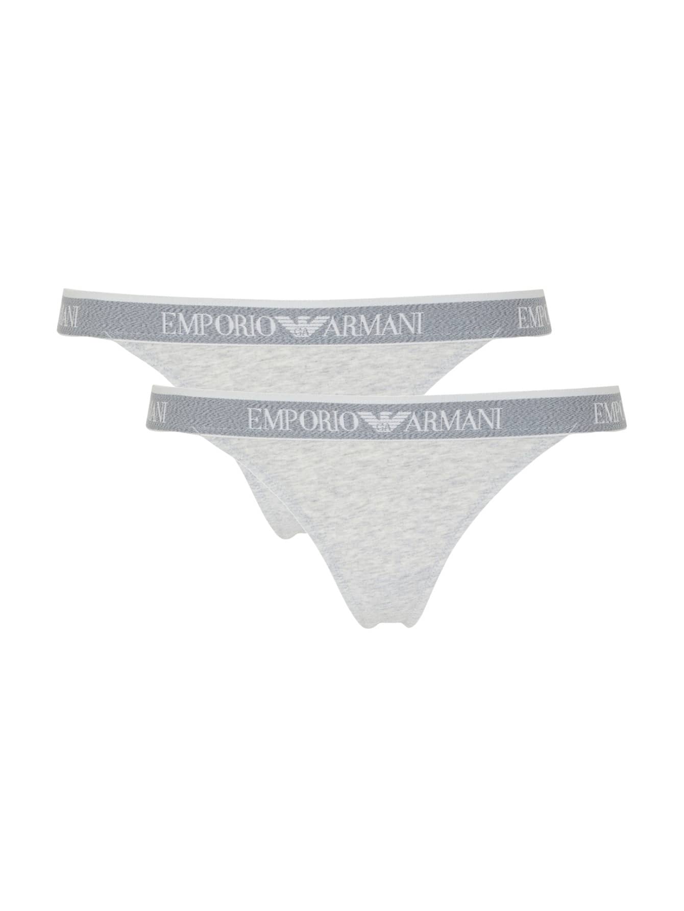 Armani 2 Pack Women's Thong - Grey Mel/Grey Mel - View 1