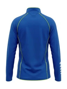 Mizuno Women's Sports Quarter-Zip Long Sleeve Blue - Blue - View 2