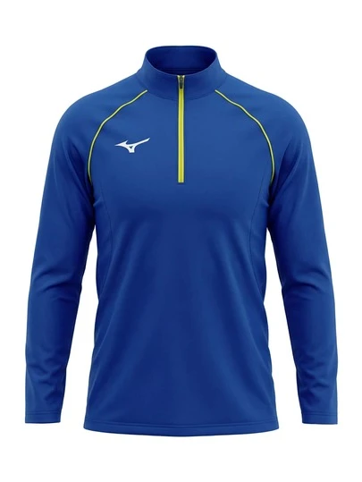Mizuno Women's Sports Quarter-Zip Long Sleeve Blue