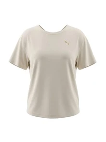 Puma Move Cloudspun Women T-Shirt Beige - White - View 1
