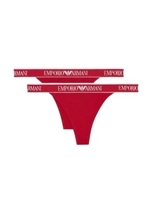 Armani 2 Pack Women's Thong - Red/Red - View 1