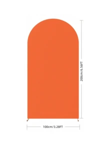 5 英尺、6 英尺、6.6 英尺、7.2 英尺橙色拱门背景，氨纶贴合面料拱门背景天篷，适用于婚礼拱门、生日派对装饰（不含拱门框架，仅含面料背景） - 1001283 - 查看 7
