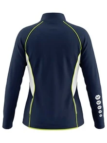 Mizuno Women's Sports Quarter-Zip Long Sleeve Navy - Navy Blue - View 2