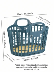 1PC/2PCS Portable Shower Basket, Foldable Hand-Held Basket, Toy Storage Basket, Clothing Storage Basket, Bathroom Storage Basket, Dirty Clothes Basket - Multicolor - View 3