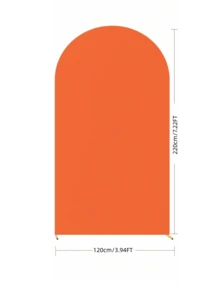 5 英尺、6 英尺、6.6 英尺、7.2 英尺橙色拱门背景，氨纶贴合面料拱门背景天篷，适用于婚礼拱门、生日派对装饰（不含拱门框架，仅含面料背景） - 1001283 - 查看 10
