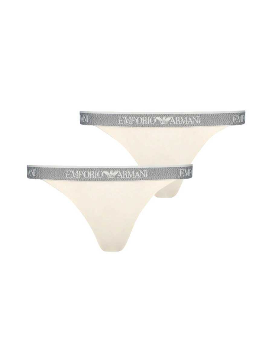 Armani 2 Pack Women's Thong - Ivory/Ivory - View 1