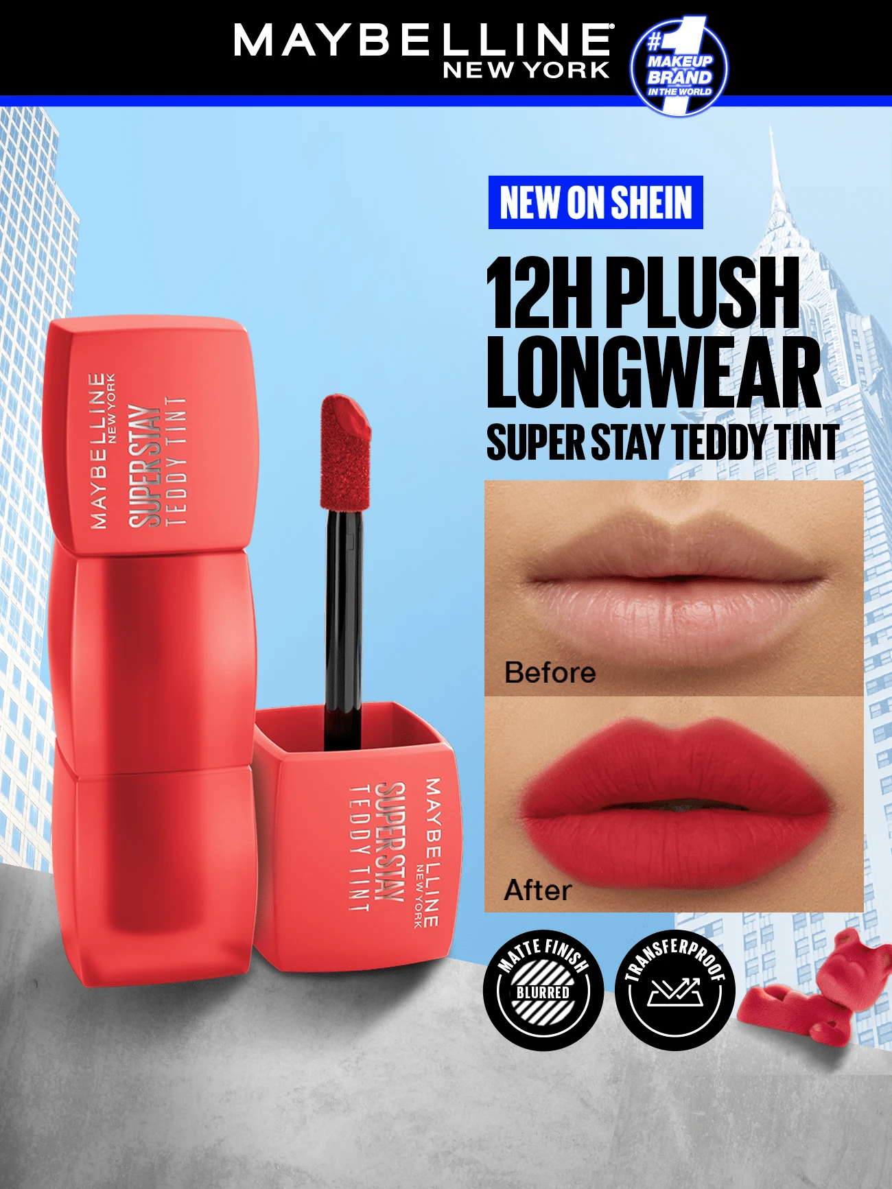 Son kem lì Super Stay Teddy Tint™ 30 Coquettish – Son tint, Son lì lâu trôi, Maybelline, 0.17oz/5ml - Son tint, Son lì, Lâu trôi, Lớp nền trang điểm, Trang điểm mùa hè, Y2K