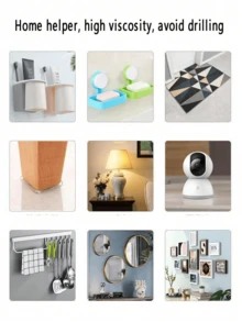 1片纳米双面胶带，可重复使用，移除后不留残胶，粘性强，防水，用途广泛，适用于厨房、卧室、家庭、办公室等场所。 - 彩色 - 查看 3