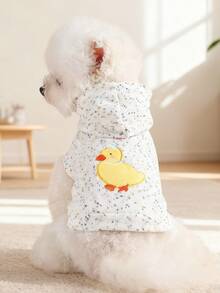 PETSIN 1 pieza Ropa para mascotas, Suéter con patrón de dibujos animados bordado lindo, Ropa universal de primavera para gatos y perros, Camiseta con capucha cómoda - Multicolor - Ver 15