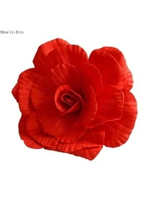 1 件 30 厘米巨型 PE 泡沫玫瑰仿真花枝婚礼背景装饰牡丹花园墙路舞台派对用品背景假花摄影道具墙面婚礼装饰家居饰品（仅花头） - 彩色 - 查看 7