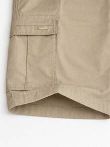 Bermuda Cargo para Hombre Casual Cómoda y Funcional Bolsillos Amplios Ajuste Relajado y Estilo Urbano para verano - Stone - Ver 5