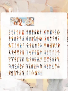 1 件装甜蜜氧气日记宠物贴纸日记贴纸书贴纸书贴纸材料 - 彩色 - 查看 8