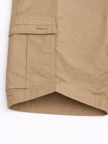 Bermuda Cargo para Hombre Casual Cómoda y Funcional Bolsillos Amplios Ajuste Relajado y Estilo Urbano para verano - Caqui - Ver 5