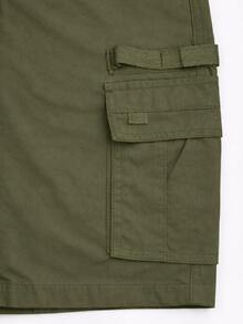 Bermuda Cargo para Hombre Casual Cómoda y Funcional Bolsillos Amplios Ajuste Relajado y Estilo Urbano para verano - Verde Oliva - Ver 5