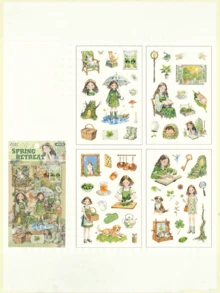 一套6张趣味十足的防水贴纸，适用于日记本、人物贴纸、宠物日记等。 - 彩色 - 查看 11