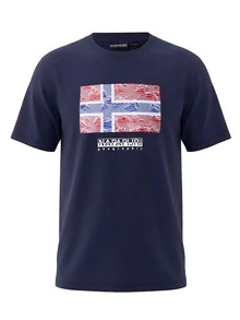 Napapijri Men's T-Shirts Navy Blue - BLU MARINE - View 4