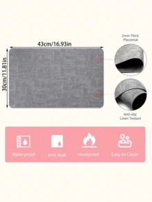 6/4-Piece Leather Placemats - Waterproof - Easy To Clean - Heat Resistant - Non-Slip Placemats Suitable For Indoor And Outdoor Use - Multicolor - View 5
