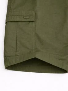 Bermuda Cargo para Hombre Casual Cómoda y Funcional Bolsillos Amplios Ajuste Relajado y Estilo Urbano para verano - Verde Oliva - Ver 4
