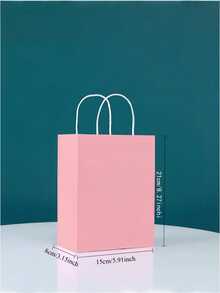 10/12/36pcs Pink Gift Bags - Suitable For Valentine's Day, Birthday, Wedding Etc. | Reusable Shopping & Take-Out Bags With Handles - Multicolor - View 4