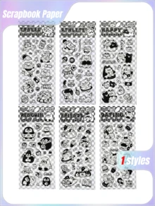 6张快乐小手工艺者3D环氧树脂贴纸 | 跨境儿童DIY手账剪贴簿用品 - 套裝 - 查看 1