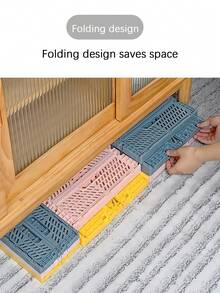 1 chiếc giỏ nhựa mini gấp gọn, dùng để sắp xếp và cất giữ đồ đạc, hộp đựng đồ có thể gập lại, thùng đựng đồ, hộp đựng trang sức, thích hợp cho nhà cửa, nhà bếp, phòng ngủ, phòng tắm, văn phòng. - Nhiều màu - Xem 8