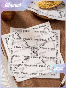 50 cái/100 cái giấy lót kiểu Pháp - Chống dầu mỡ, giấy sáp, lót giỏ đựng thực phẩm, hoàn hảo cho bánh mì sandwich, bánh mì kẹp thịt, đồ nướng và dã ngoại. - trắng - Xem 1